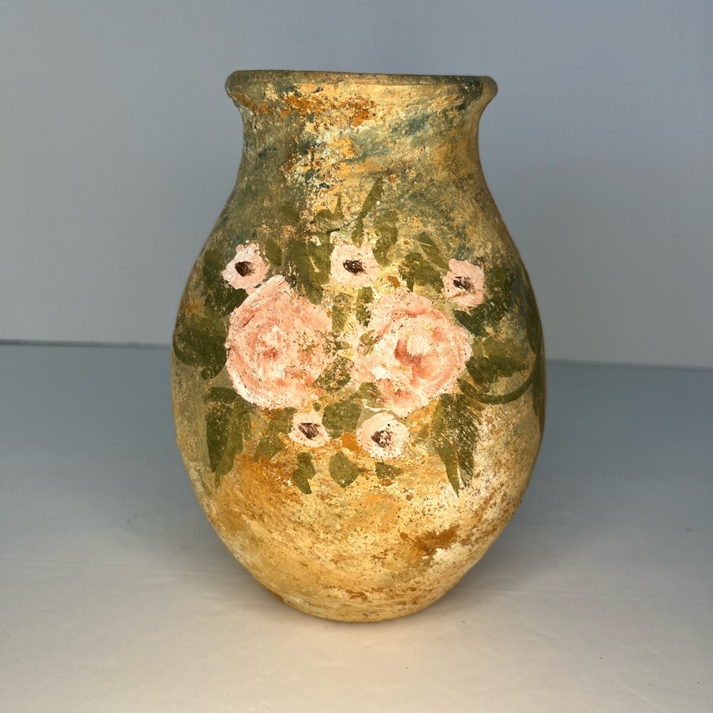 Handmade Clay Pottery Hand Thrown Painted Art Vase Vessel Rustic‎ Philippines